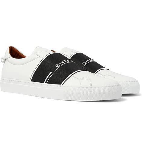 givenchy urban street logo-print leather slip-on sneakers